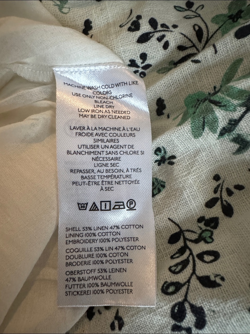 NWT Anthropologie Linen Cotton Drop Waist Midi Floral Adjustable Strap Dress - Picture 11 of 12